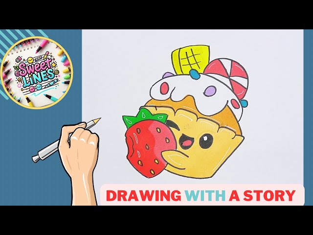 How to draw a cute cupcake | how to draw cute things