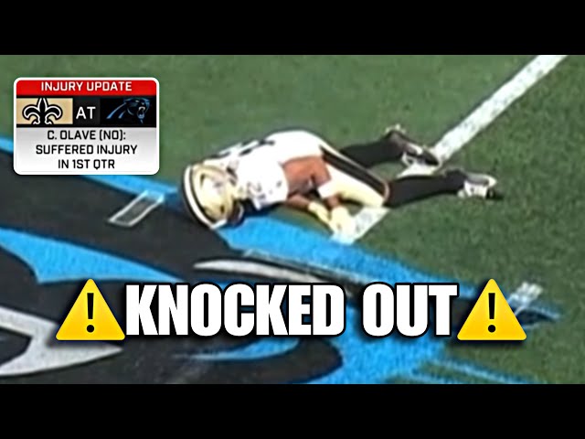 Chris Olave KNOCKED OUT vs Panthers | Saints vs Panthers *GRAPHIC WARNING* ⚠️