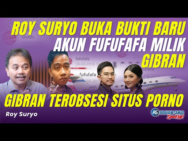 Roy Suryo Buka Bukti Baru Akun Fufufafa Milik Gibran. Gibran Terobsesi Situs Porno | #SPEAKUP