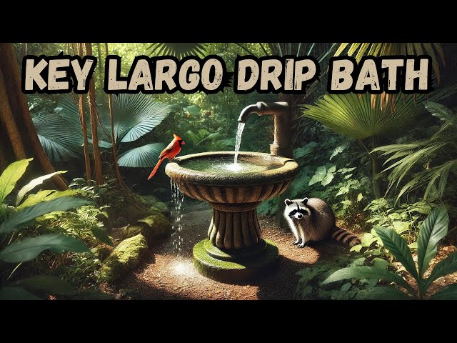 Key Largo Drip Bath Cam - Live - Fall Migration! Birds & Raccoons.