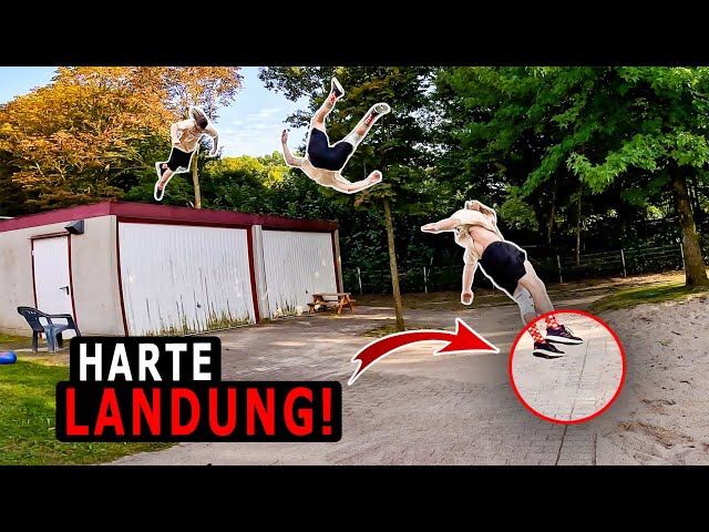 Landezone verfehlt! | Harter Parkour FAIL & Stunts im RWE STADION! | Jan Schlappen