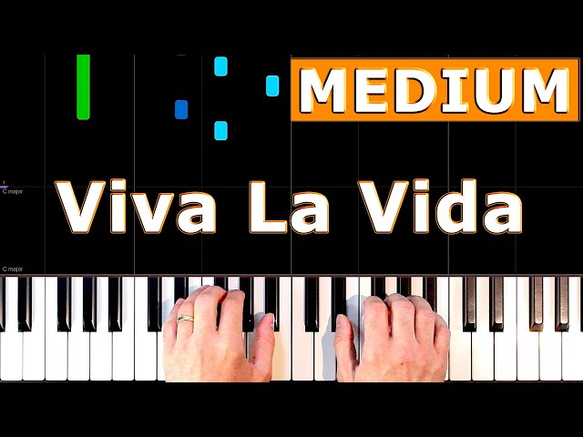 Coldplay - Viva La Vida - MEDIUM Piano Tutorial - [Sheet Music]