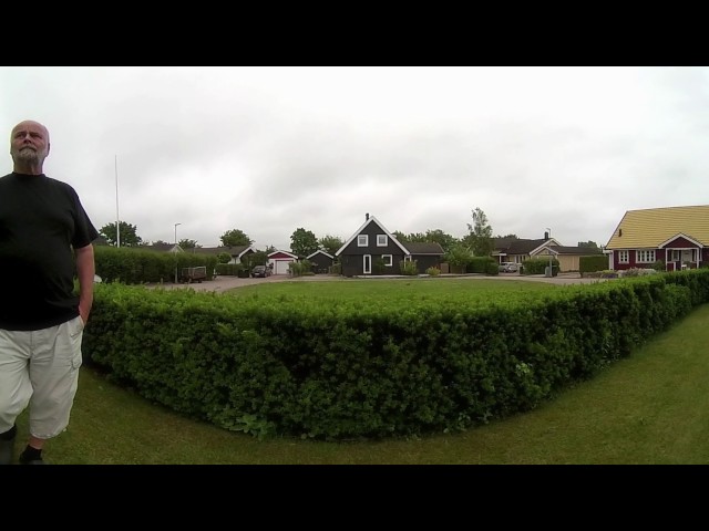 Xiaomi Mijia Mi 360 cam stitched with Muvee test 3: Third Person View in my garden.