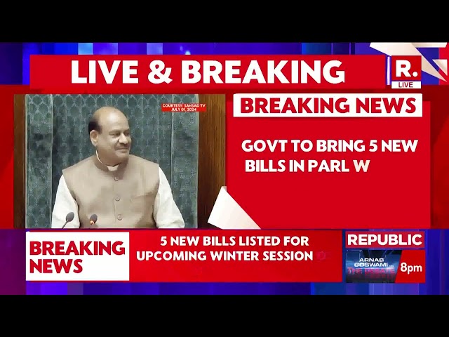 Government Lists 15 Bills, Including Waqf Bill, To Be Brought To Parliament Winter Session