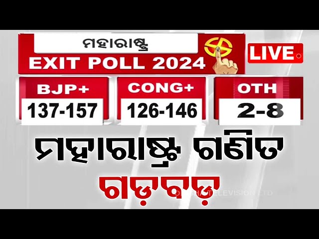 🔴Live | ମହାରାଷ୍ଟ୍ର ଗଣିତ ଗଡ଼ବଡ଼ | Maharashtra Election | Exit Poll | BJP | OTV