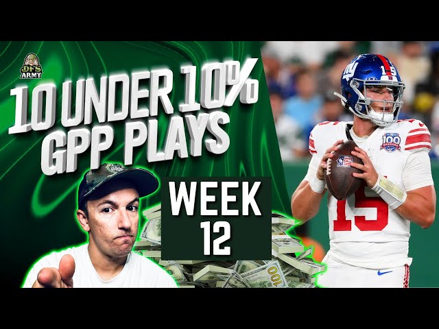 NFL Week 12 | Let's Make You a Million | 5 Draftkings 5 Fanduel Plays under 10%