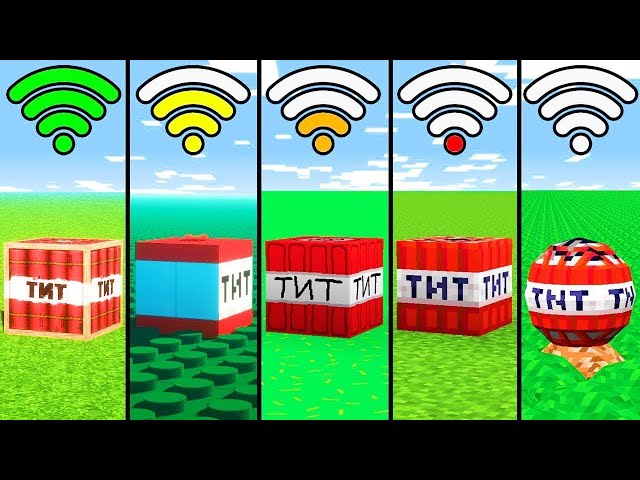 minecraft tnt with different Wi-Fi levels