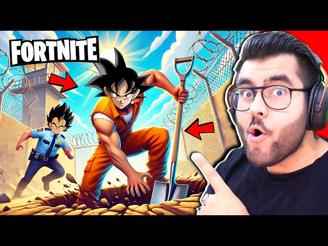 😂 GOKU & VEGETA Prison Escape in Fortnite! | FUNNY 😂 | Hitesh KS