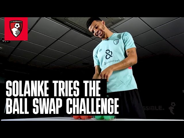 Premier League Player of the Month Dominic Solanke takes on the Ball Swap Challenge