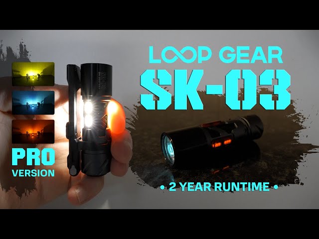 LOOP GEAR SK-03 PRO - Compact futuristic flashlight with a ton of features!