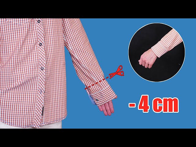 How to shorten sleeves on the shirt without going to the tailor!