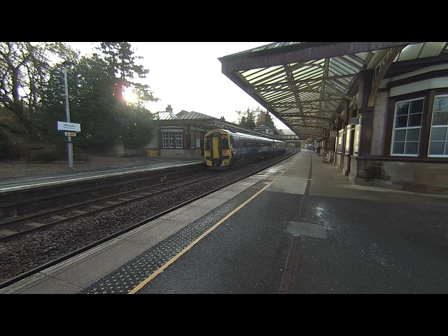 2 DMU trains stopping at Gleneagles on 2024-11-12 at 09-55 Visinse VR180