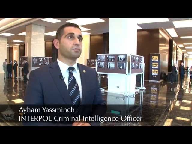 Ayham Yassmineh, INTERPOL Criminal Intelligence Officer at the 2014 #IPCrimeConference