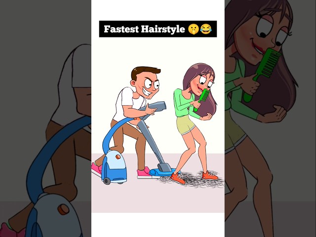 Fastest hairstyle: Impossible date 😍 Android X iOS #shorts