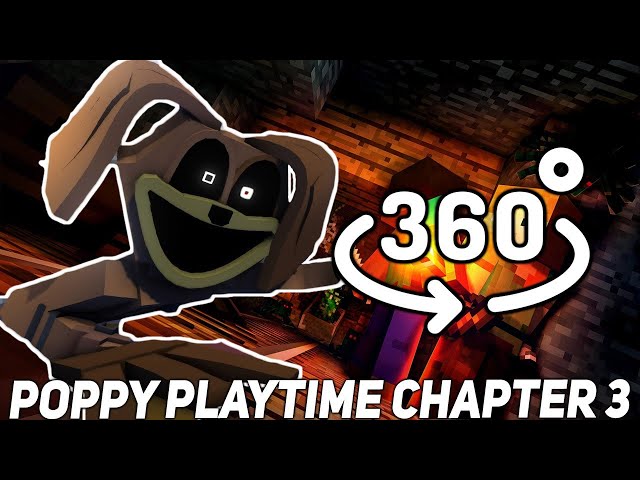 360° VR Poppy Playtime Chapter 3 - Minecraft Animation (Scary room)