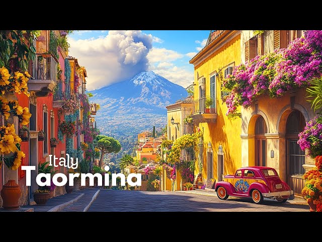 Pěší prohlídka Taorminy 🇮🇹☀️ Podívejte se na krásu Sicílie 😍 4K