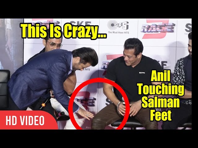 Anil Kapoor Touching Salman Khan Feet | Race 3 Official Trailer Launch