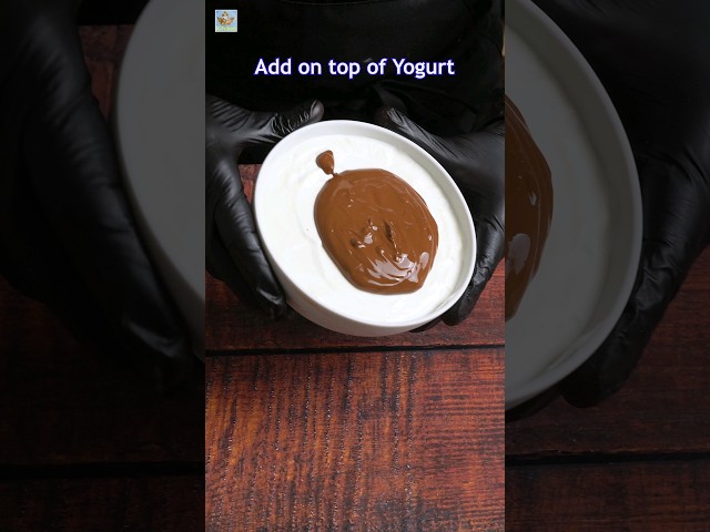 Chocolate Yogurt Dessert- 4 ingredients only #dessert #recipe #shorts