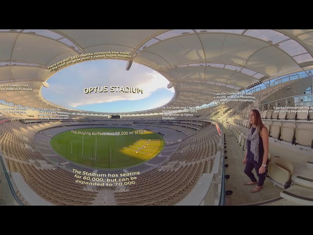 3D VR | CBS Alumna Lexie at Perth's Optus Stadium