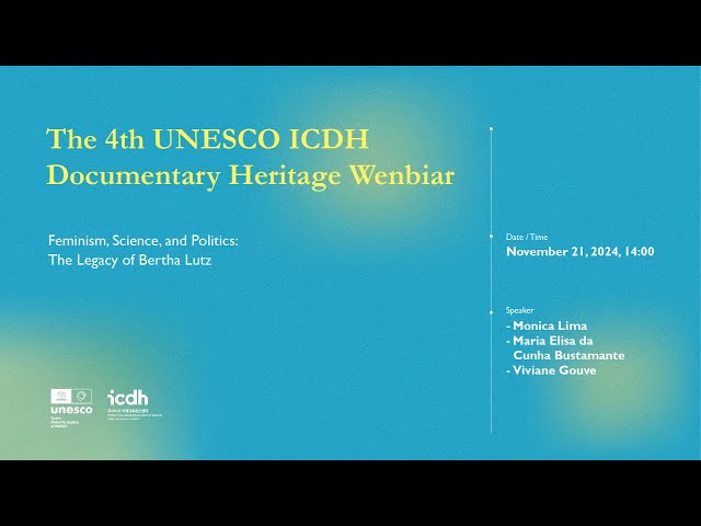 Day 3 - The 4th UNESCO ICDH Documentary Heritage Webinar