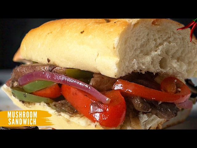 Mushroom sandwich recipe | dinner recipes vegetarian | Portobello mushroom recipes