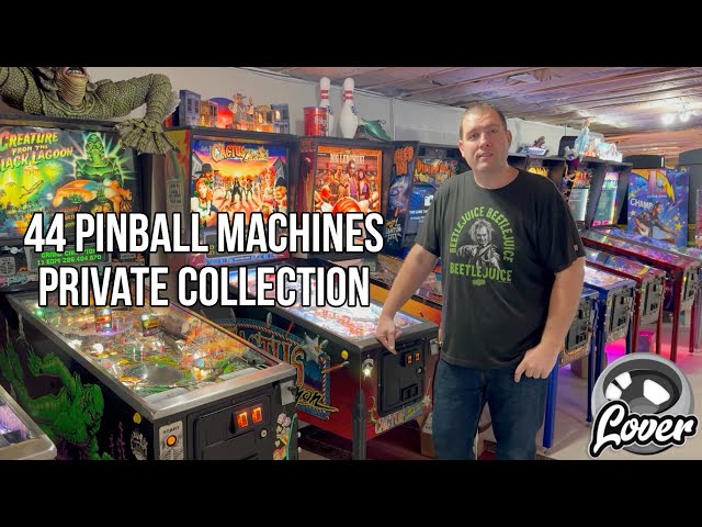 Pinball Lover's 44 Machine Private Collection Stern, Williams, Bally, Dutch, JJP