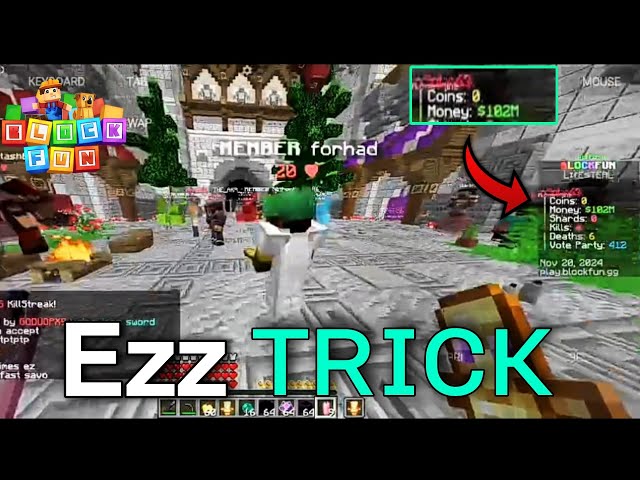 Unlimited Money Trick In Block Fun || Minecraft Lifesteal