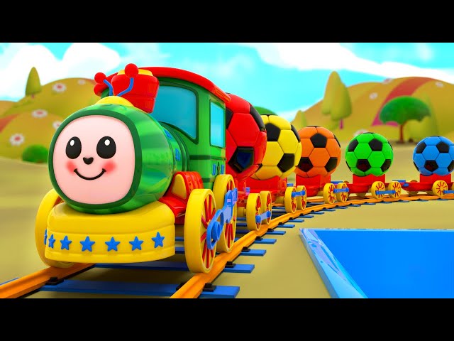 Cocomelon Color Train - Wheels on the Train - Baby Nursery Rhymes