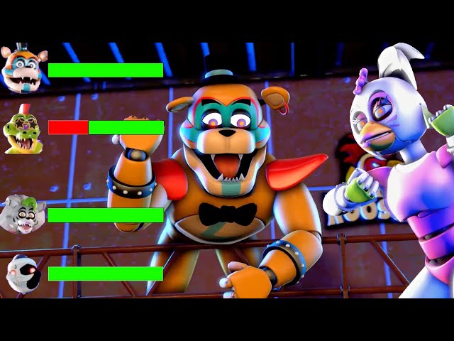 [SFM FNaF] Top 5 Security Breach REJECTED VS Fights WITH Healthbars