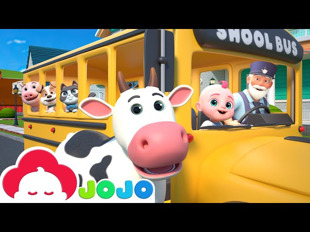 Las Ruedas del Autobús | Versión Animales de Granja | Baby JoJo Canciones Infantiles