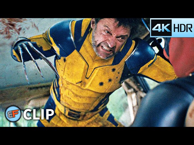 Deadpool vs Wolverine - Car Fight Scene | Deadpool & Wolverine (2024) 4K HDR Movie Clip