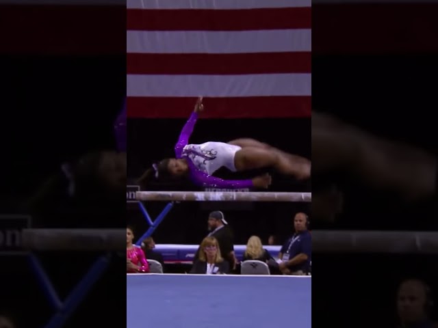 Simone Biles Magical Back Double Layout Half Turn - International Gymnastics Official