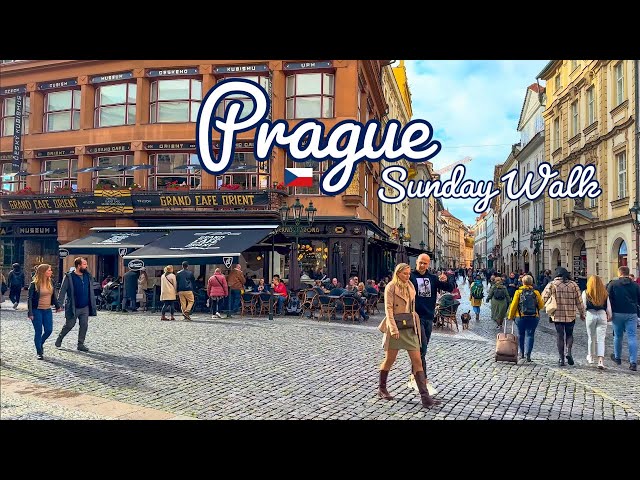 Prague, Czechia 🇨🇿 - Sunday Walk ☀️ - 4K-HDR Walking Tour (▶114min)