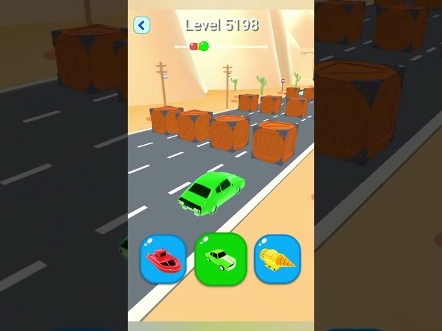 Shape Shifting 2 GAMEPLAY Level No -5198 Walkthrough - New Update Car Racing #Shorts #ShapeShifting