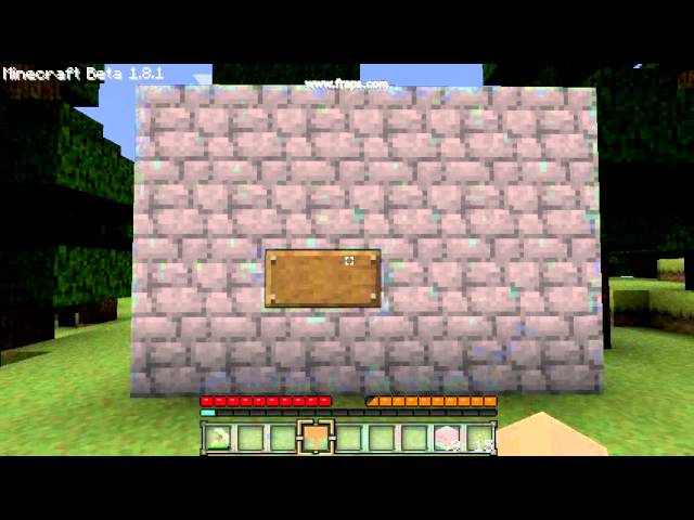 Minecraft1.8 Sign Placement