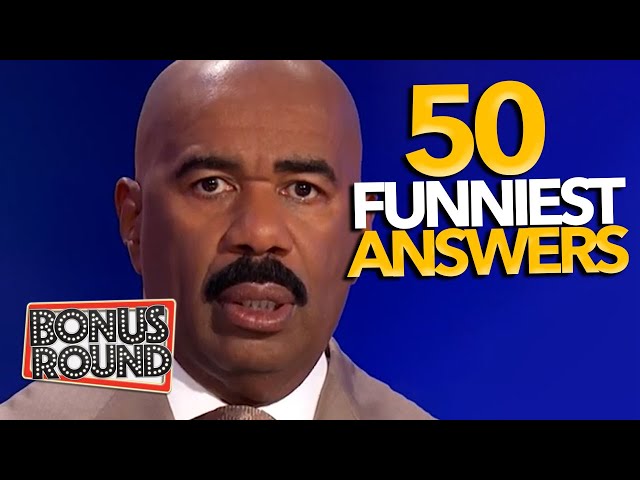 50 Funniest Answers & Moments With Steve Harvey On FAMILY FEUD