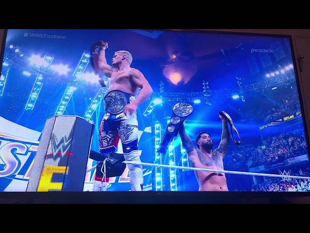 Cody Rhodes and Jey Uso Win Undisputed Tag Team Championship Reaction