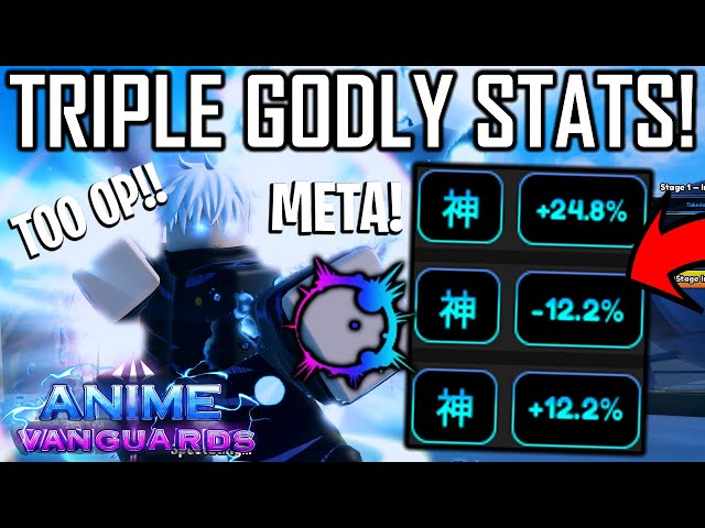 Max Level Evolved GOJO (Infinity) with Triple Godly Stats [SHOWCASE] | Anime Vanguards Roblox