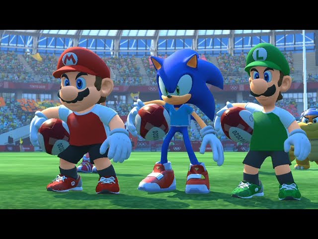 Mario & Sonic at Tokyo 2020 Olympic Games - Rugby Sevens Mario, Peach, Sonic, Amy