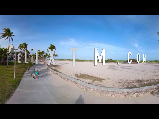 Motion 360vr footage Miami Beach Ocean Drive