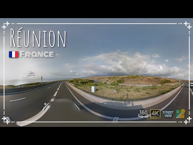 215.10km Réunion Driving in #France with #streetview | 360VR