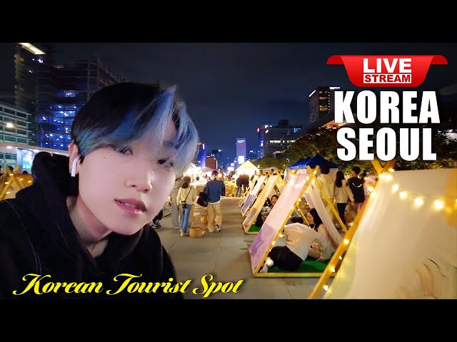 Live Seoul Korea 🇰🇷 Walking Tour Korean Food Street | Beautiful Jongno night street walk