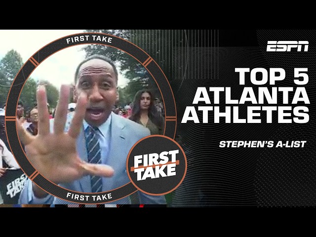 Cam Newton gives Stephen's A-List a B?! 👀 Top 5️⃣ ATLANTA athletes | First Take