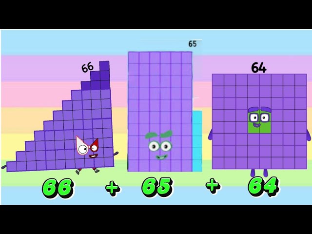 NUMBERBLOCKS ADDITION OF BIG NUMBERS IN DESCENDING ORDER | LEARN TO COUNT & ADD NUMBER |hello george