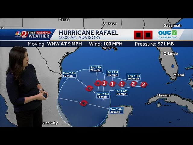 Category 2 Rafael to traverse through Gulf of Mexico after slamming Cuba as major hurricane