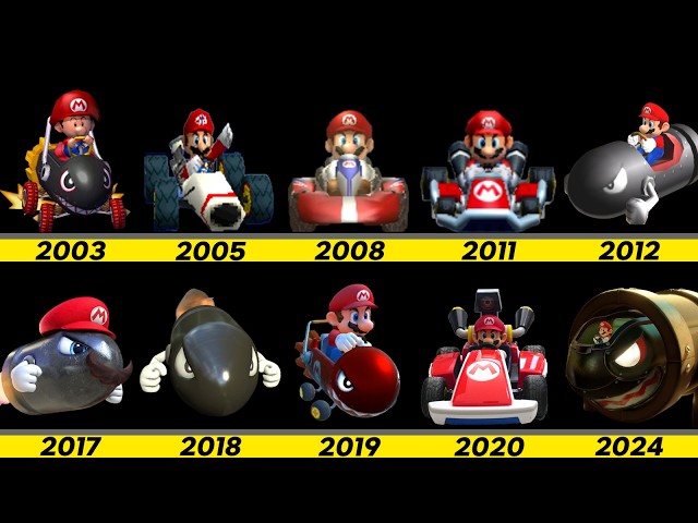 Evolution of Bullet bill item and Kart in Super Mario games (2003~2024)