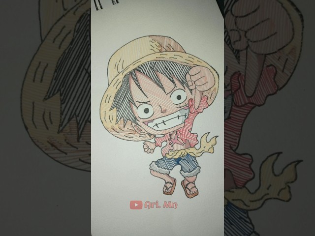 DRAWING MONKEY D LUFFY - ONE PIECE #shorts #fanart #drawing #anime #monkeydluffy #onepiece #fyp #art