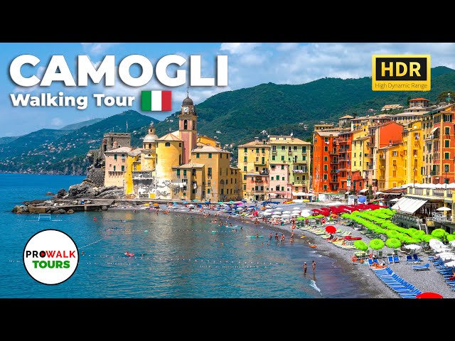 Camogli Walking Tour - Italian Riviera - 4K 60fps HDR with Captions