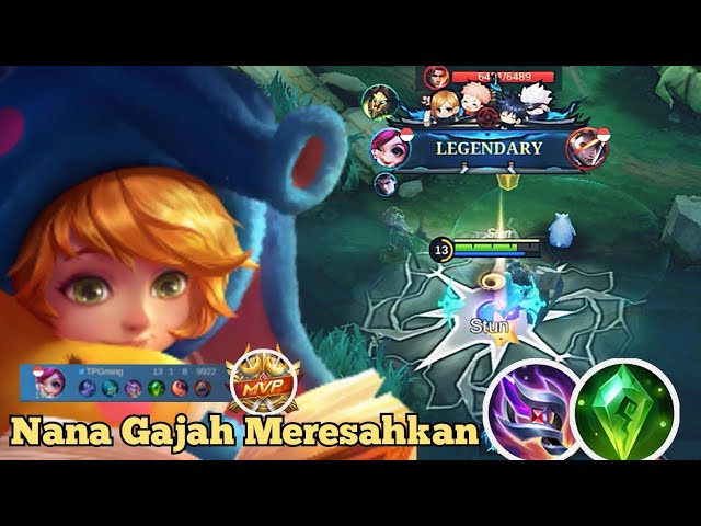 Nana Gajah Meresahkan, Nana One Shot Demage, Build Nana Tersakit Terbaru 2024 Mobile Legends