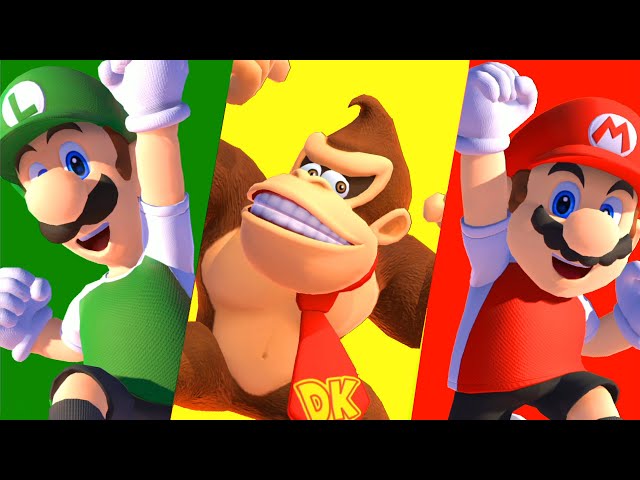 Mario & Sonic at Olympic Tokyo 2020 Football - Luigi, Mario, Yoshi, Donkey Kong